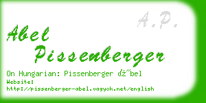 abel pissenberger business card